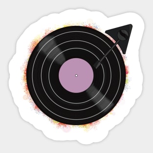 Vinyl record - purple Sticker